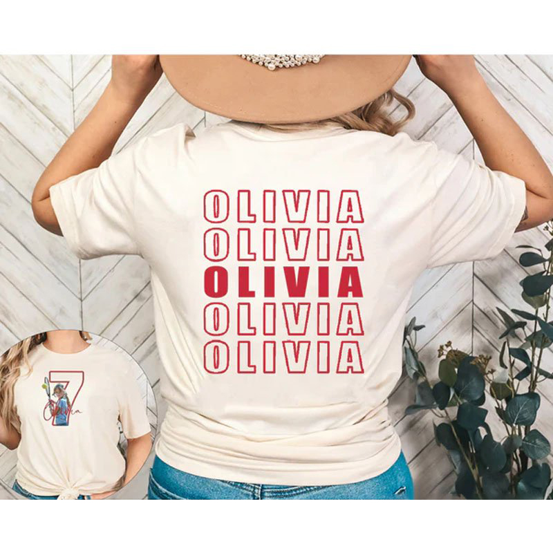 Proudstitch Custom Family Photo Sport T-Shirt Personalized Cheer Tee