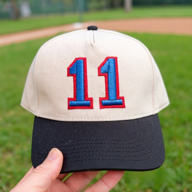 Proudstitch Custom Sports Number and Letter Hat Puff Embroidery Game Day Baseball Cap
