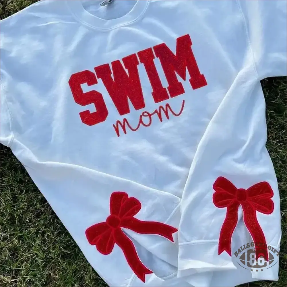 Personalized Embroidered Swim Mom T-shirt Sweatshirt or Hoodie Gift for Swim Mom | Gifts for Sports Mom