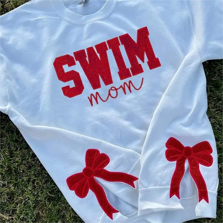 Personalized Embroidered Swim Mom T-shirt Sweatshirt or Hoodie Gift for Swim Mom | Gifts for Sports Mom