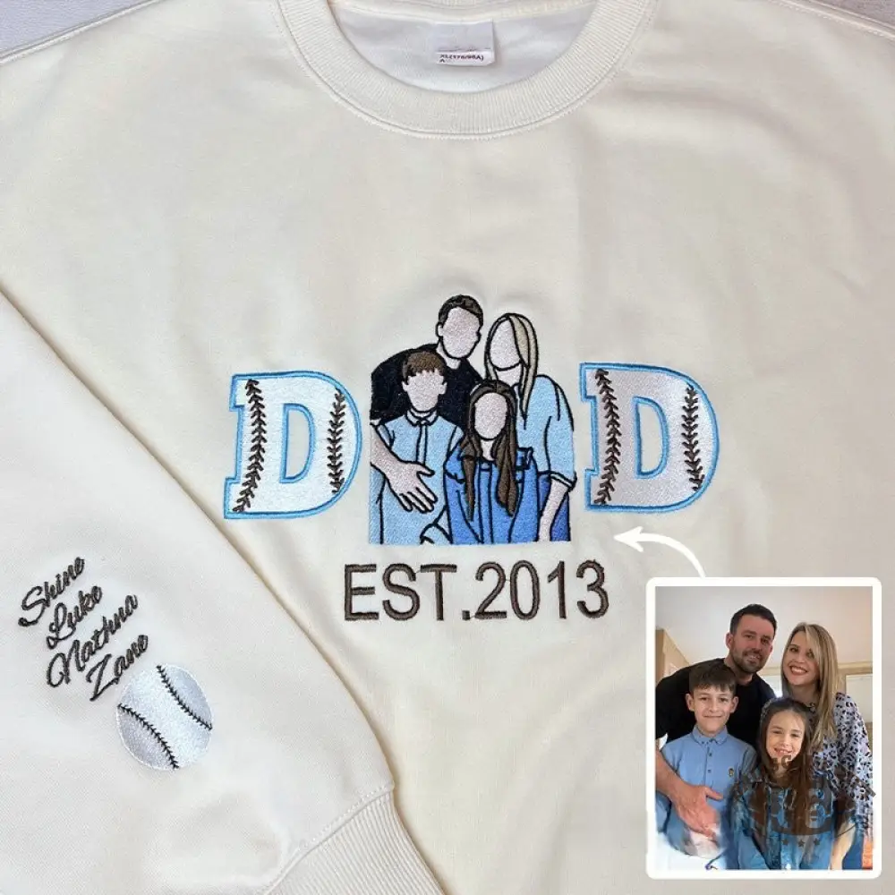 Proudstitch Embroidered Baseball Mom or Dad with Personalized Photo Baseball Mom Dad Sweatshirt