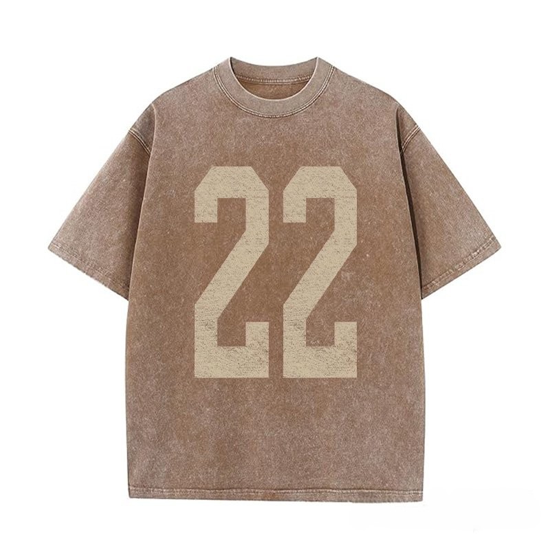 Custom Vintage Varsity Sport Team Number or Letter Washed T-Shirt Crewneck and Hoodie