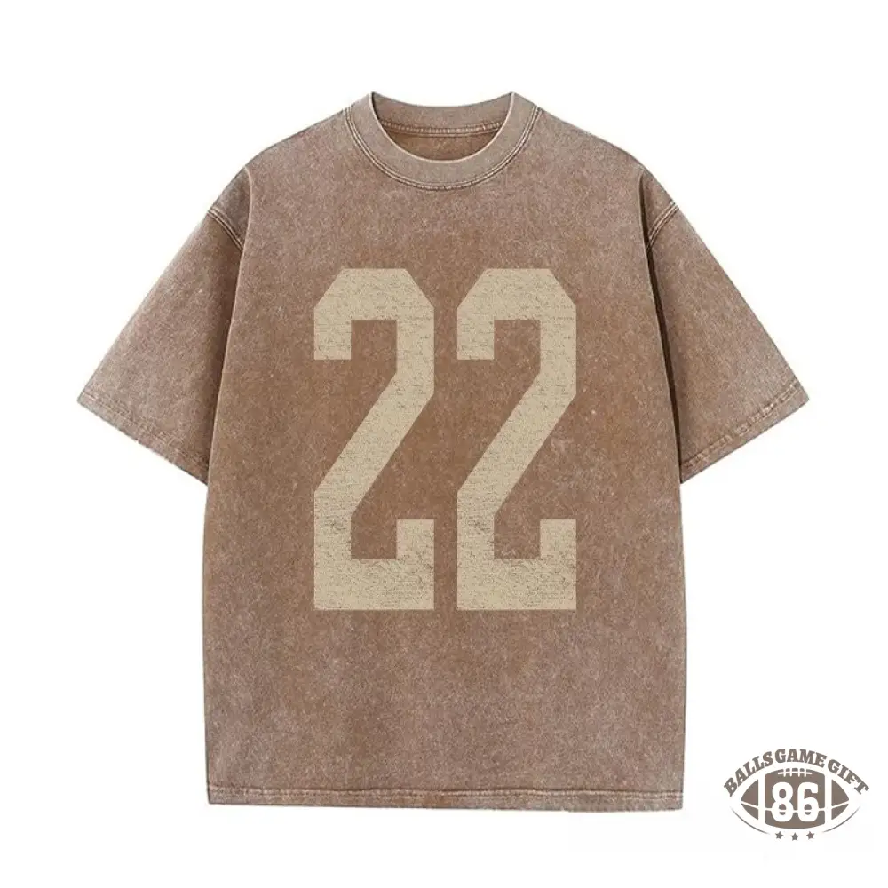 Custom Vintage Varsity Sport Team Number or Letter Washed T-Shirt Crewneck and Hoodie