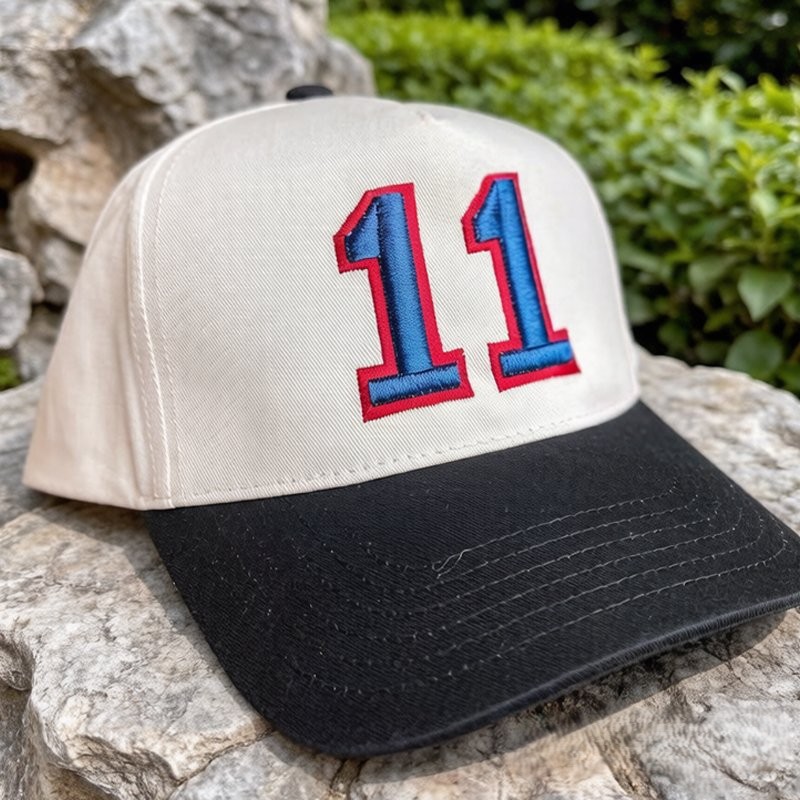 Proudstitch Custom Sports Number and Letter Hat Puff Embroidery Game Day Baseball Cap