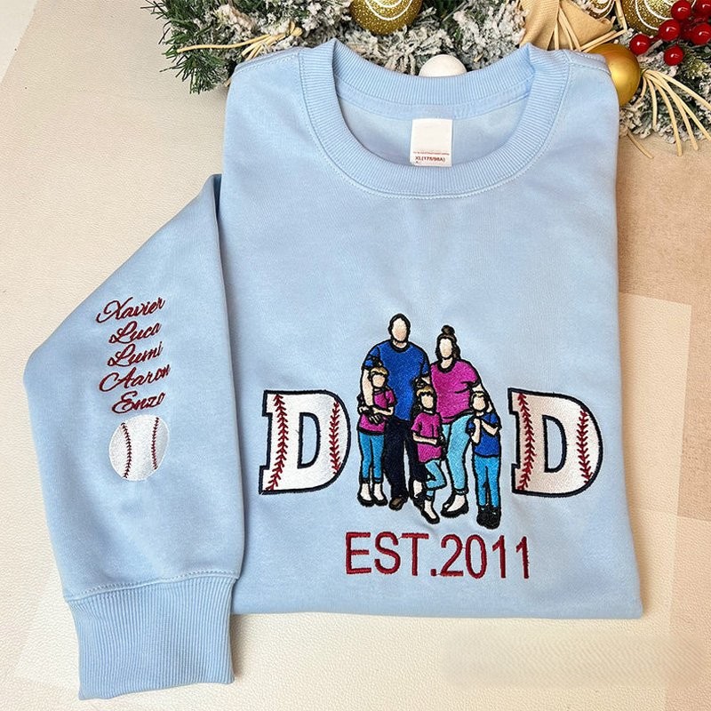 Proudstitch Embroidered Baseball Mom or Dad with Personalized Photo Baseball Mom Dad Sweatshirt