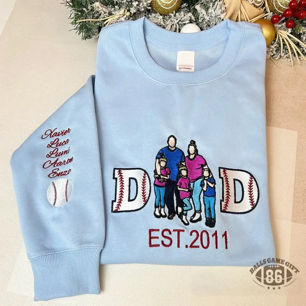 Proudstitch Embroidered Baseball Mom or Dad with Personalized Photo Baseball Mom Dad Sweatshirt