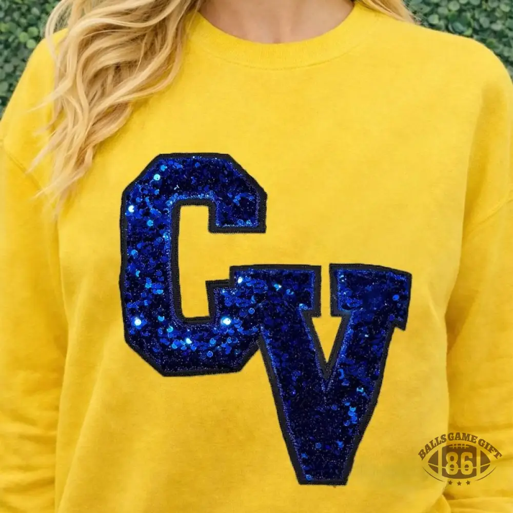  Personalized Sequin Number or Letter Sweatshirt Embroidered Team Initial Crewneck Hoodie T-Shirt