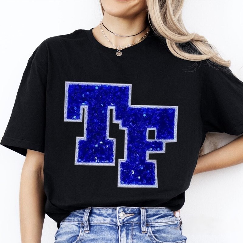  Personalized Sequin Number or Letter Sweatshirt Embroidered Team Initial Crewneck Hoodie T-Shirt