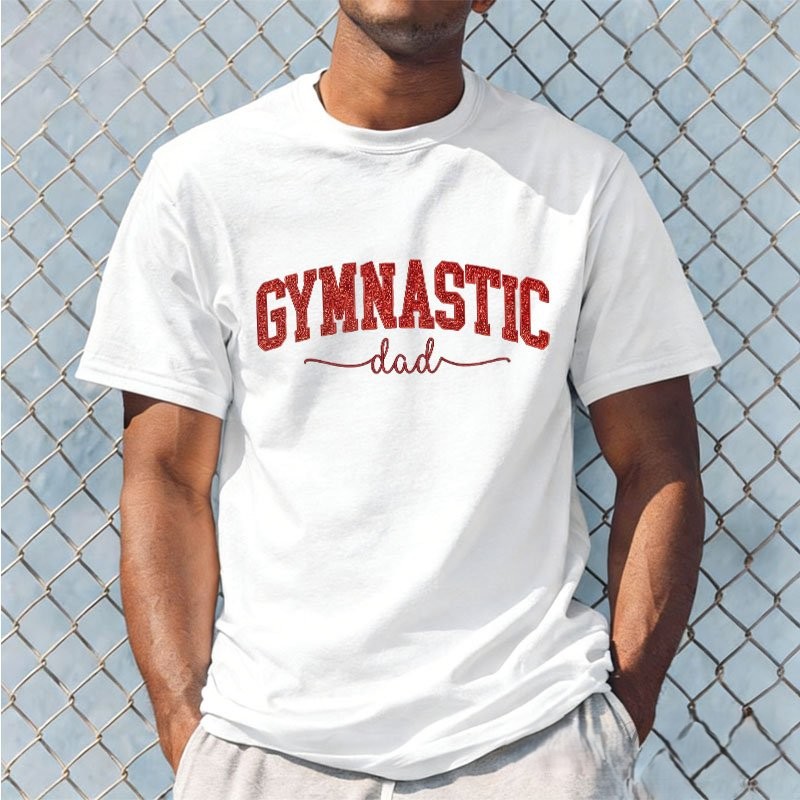 Proudstitch Personalized Custom Gymnastic Glitter Embroidery T-Shirt Gymnastic Family Gifts
