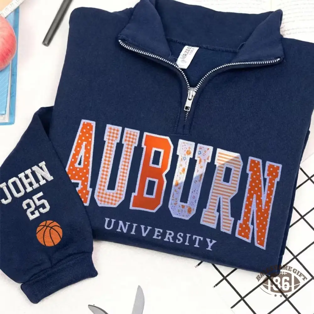Women Custom Team & School Name Quarter Zip Sweatshirt, Embroidery Patchwork Fabric Pullover