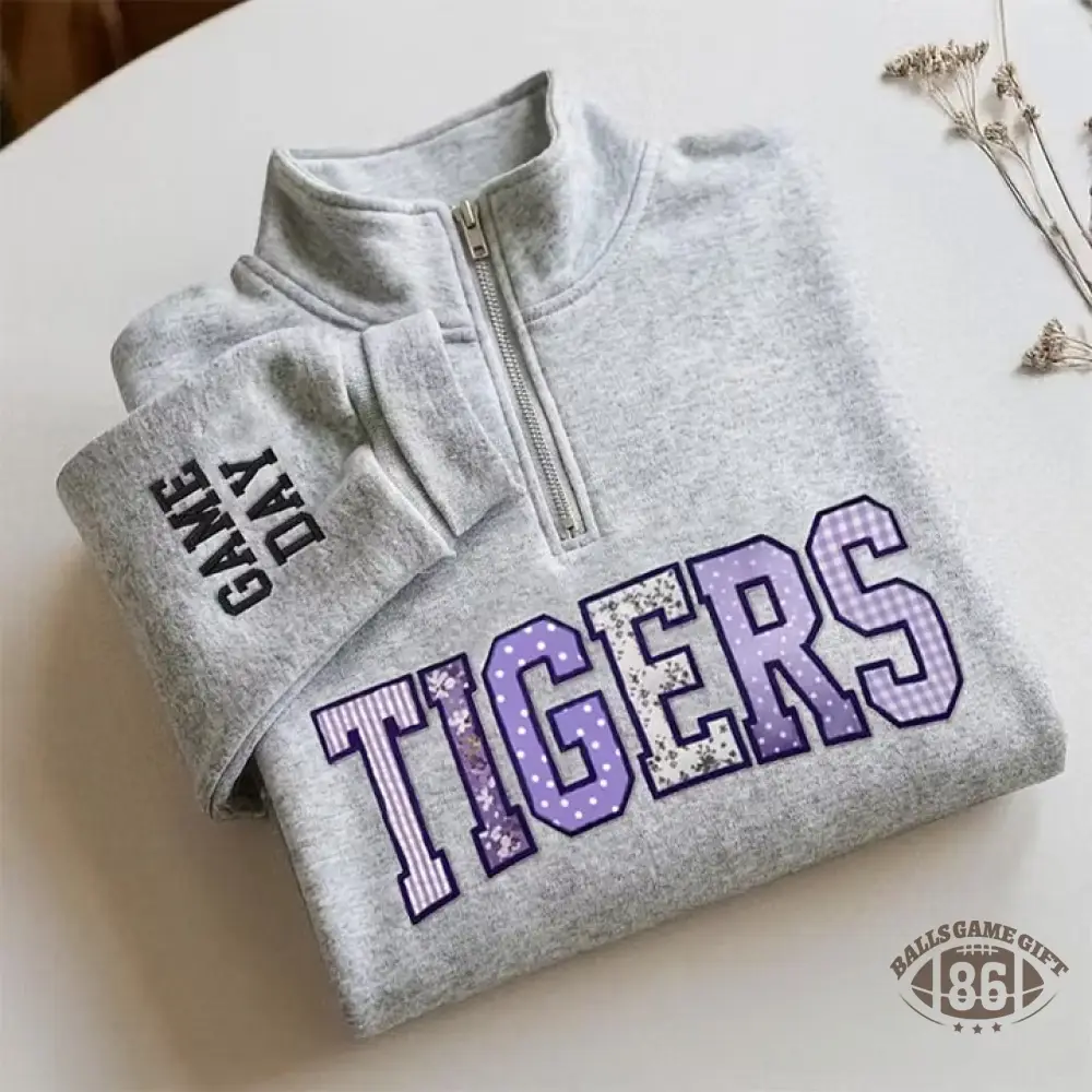 Women Custom Team & School Name Quarter Zip Sweatshirt, Embroidery Patchwork Fabric Pullover