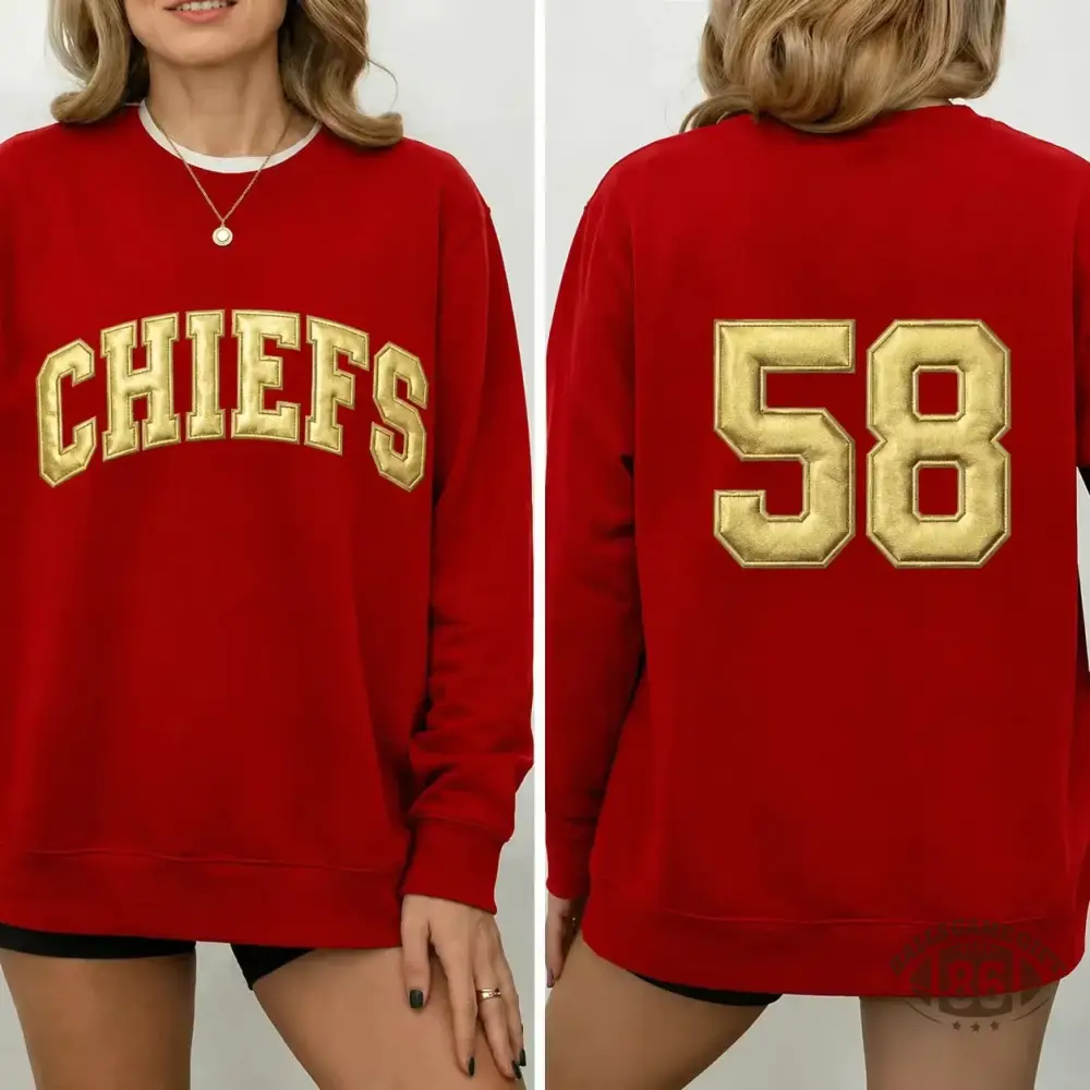 Women Oversized Football Team Number 3D Puff Print Crewneck Sweatshirt