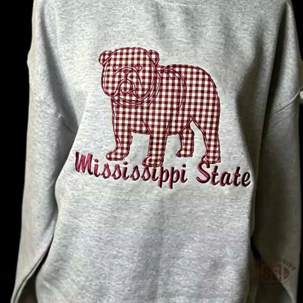 Women's Team Spirit Cute Appliqué Sweatshirt Side Bow Game Day Sweatshirt Crewneck