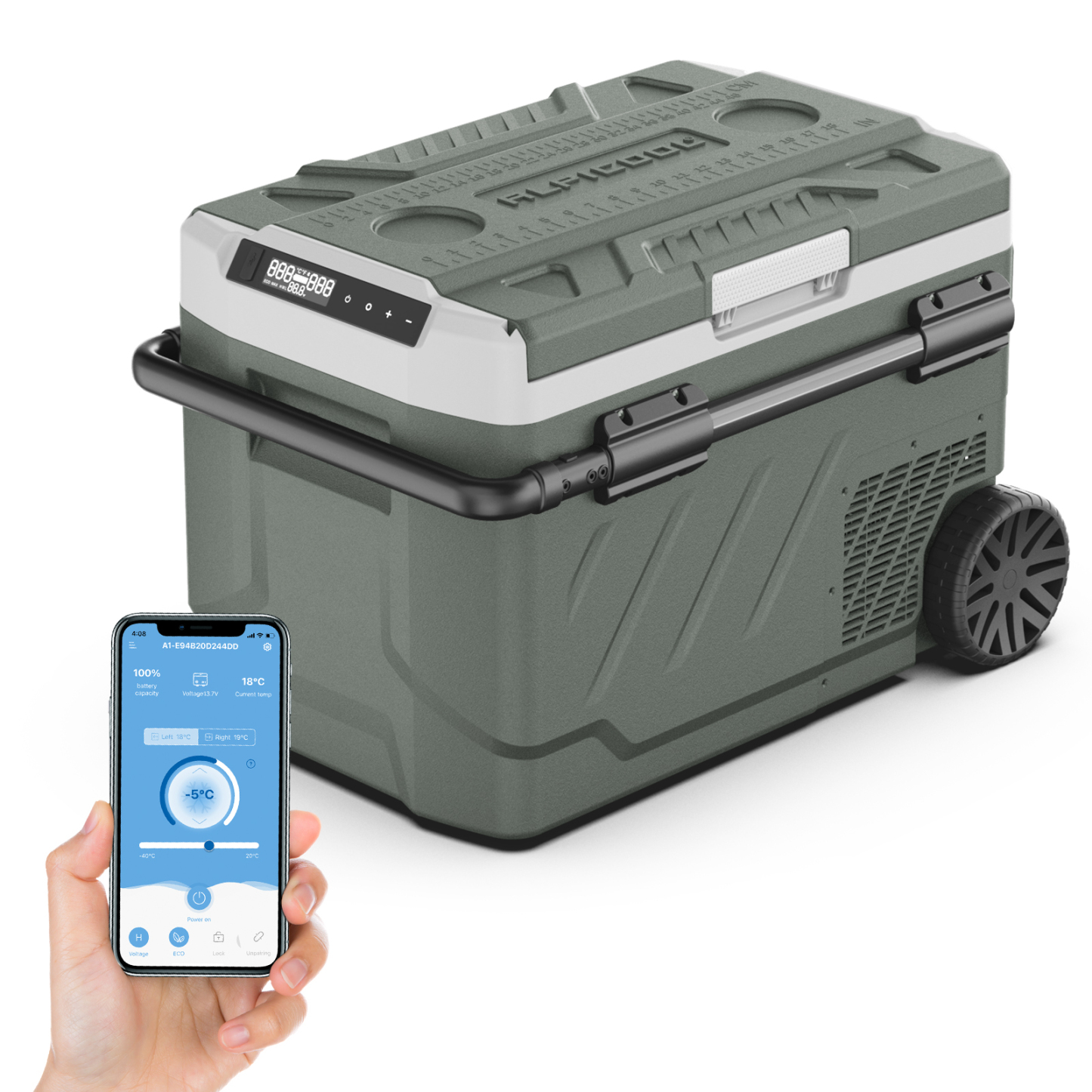 ALPICOOL ZGW41 Dual Zone APP Control 42 Quart 12V/24V Refrigerator Portable Fridge Freezer -Alpicool Official