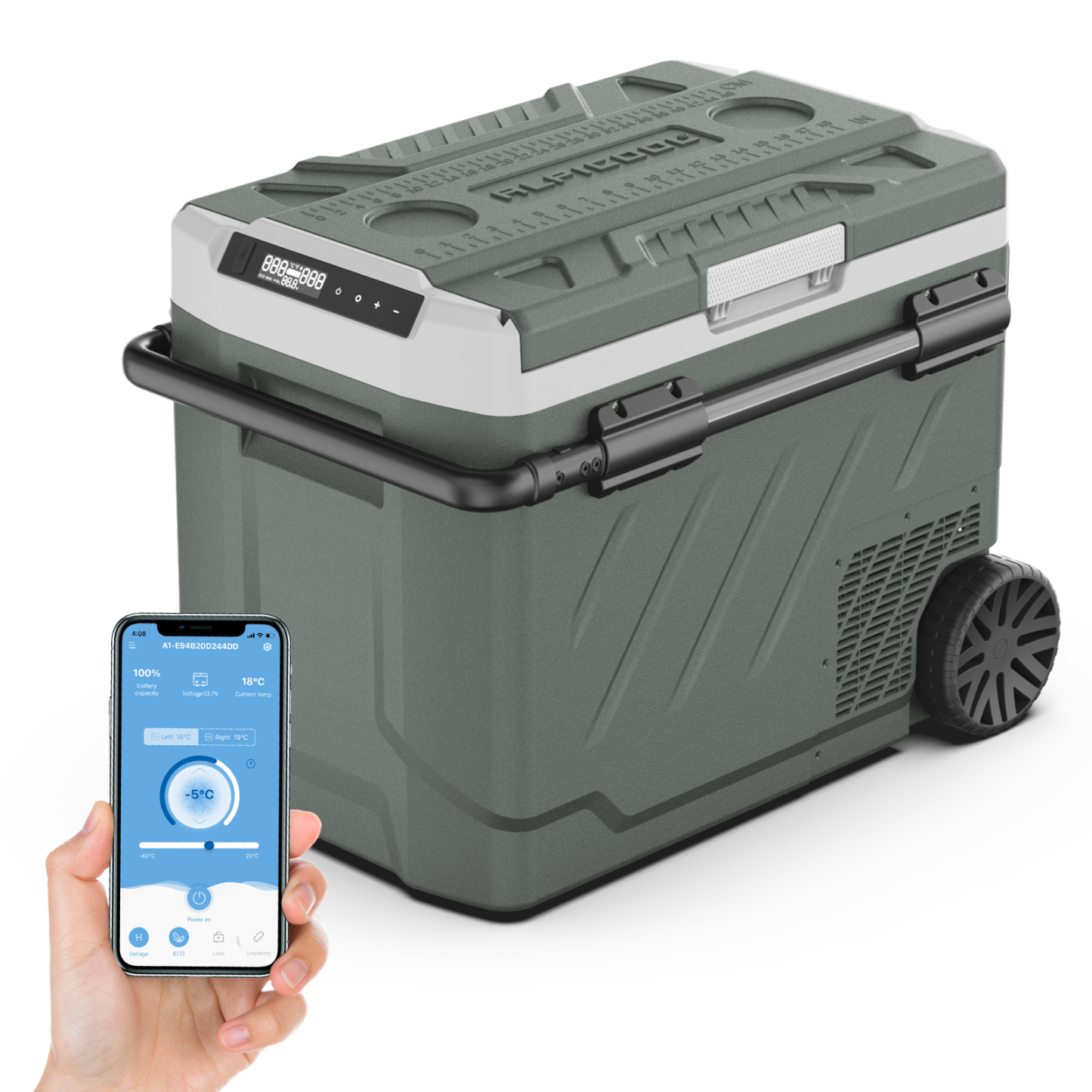 ALPICOOL ZGW51 Dual Zone APP Control 52 Quart 12V/24V Refrigerator Portable Fridge Freezer -Alpicool Official