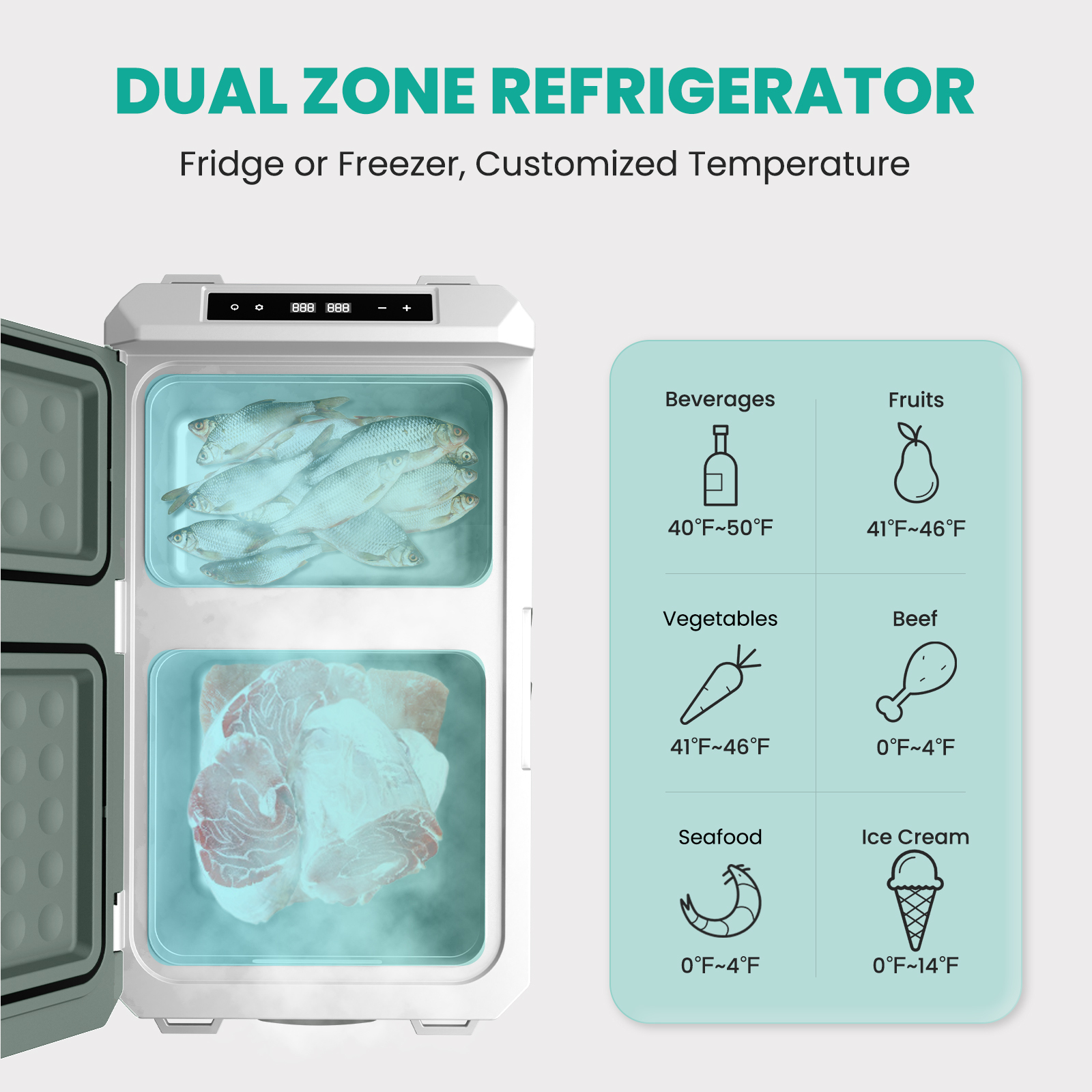 ALPICOOL QX40 Dual Zone 42QT 12V/24V Portable Refrigerator-Alpicool Official