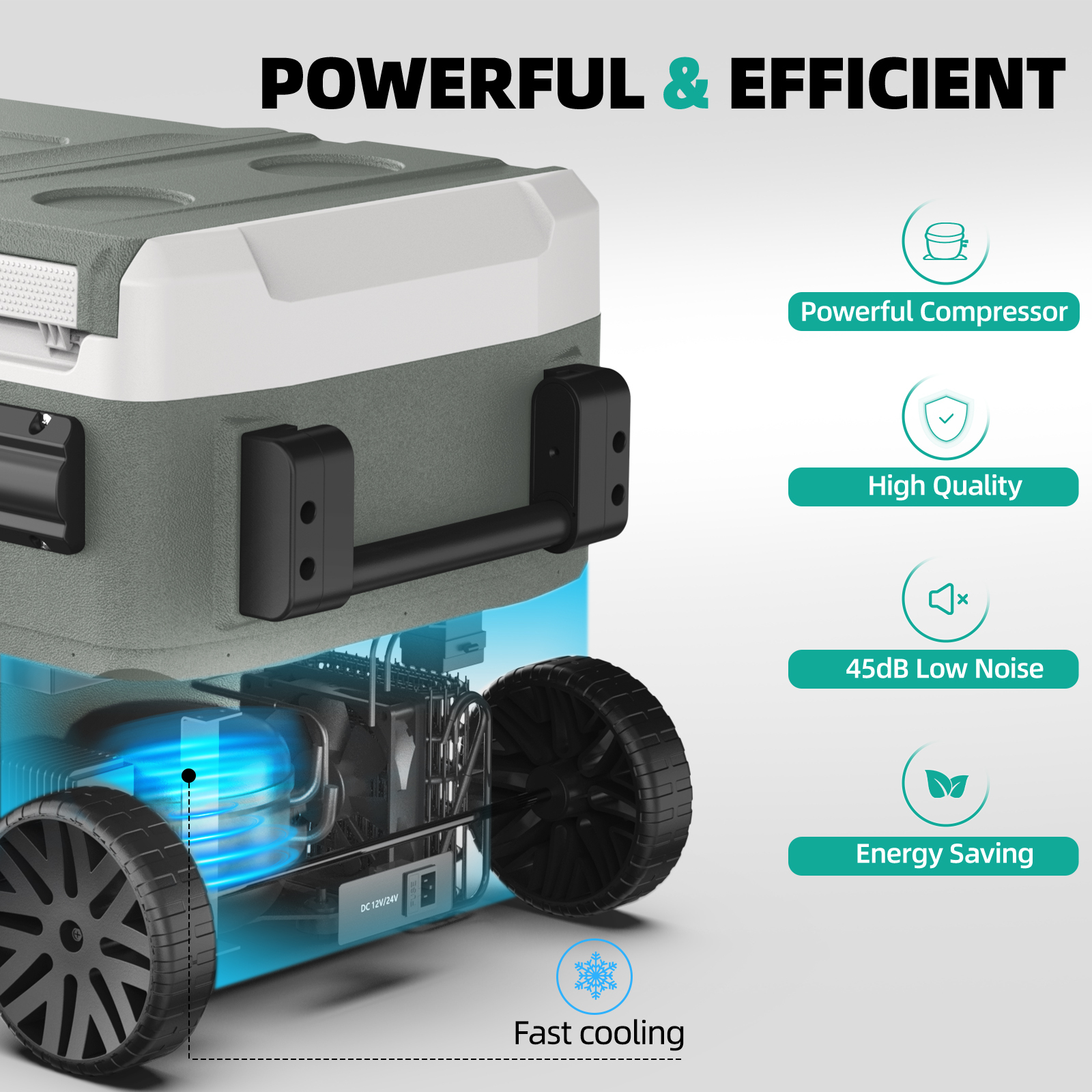 ALPICOOL ZAW60 61QT Dual Zone Portable Fridge Car Freezer -Alpicool Official
