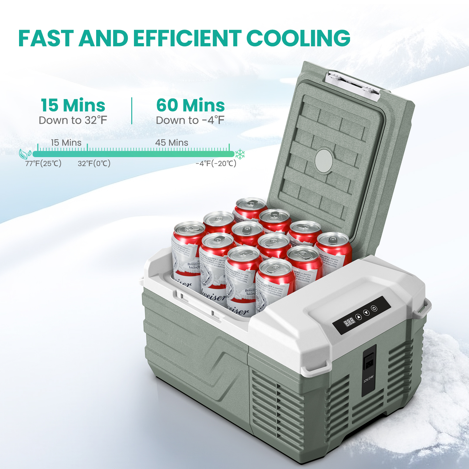 ALPICOOL NL9 12V/24V 10 Quart Portable Fridge For Travel-Alpicool Official