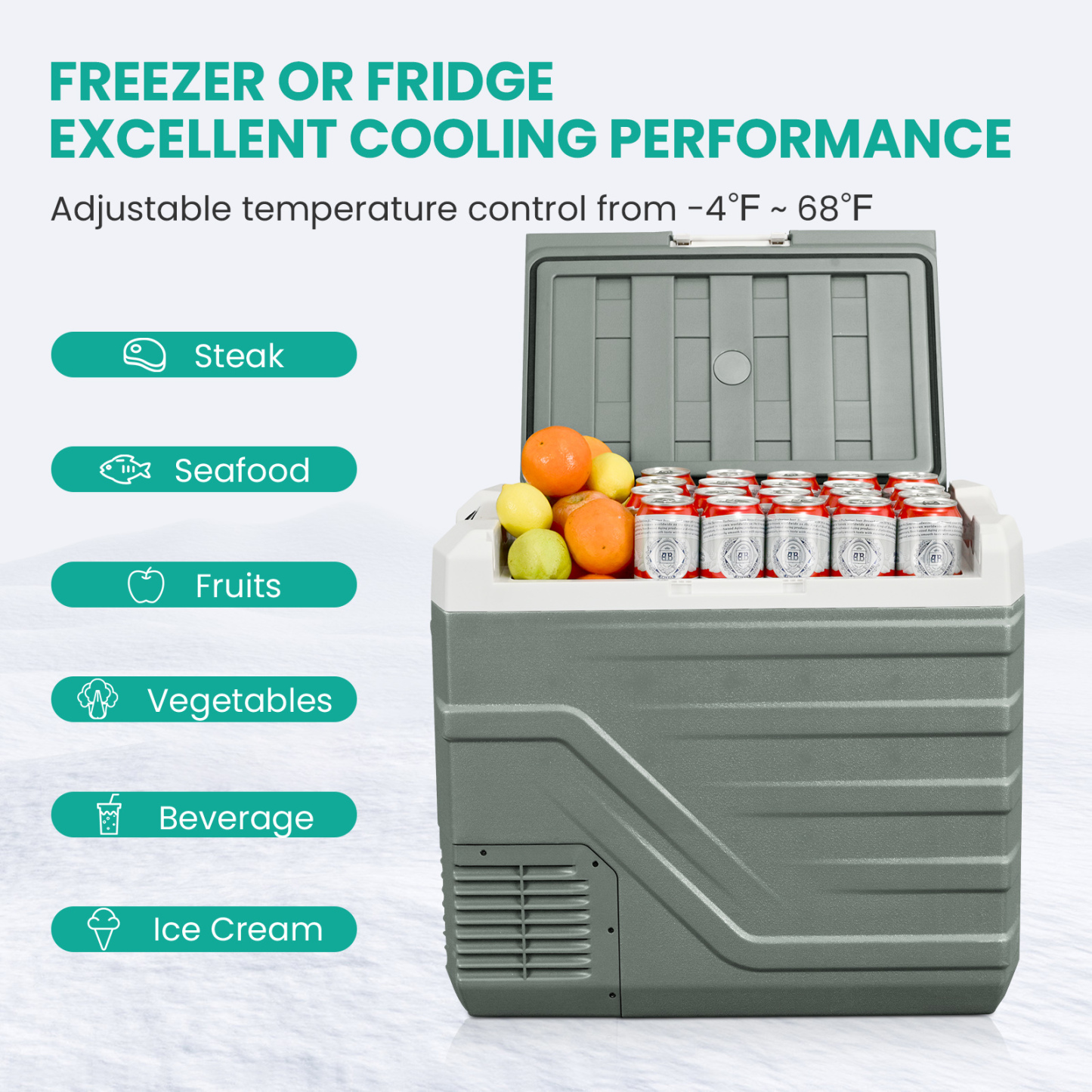 Alpicool NL50 Dual Zone 46QT 12V/24V Portable Refrigerator-Alpicool Official