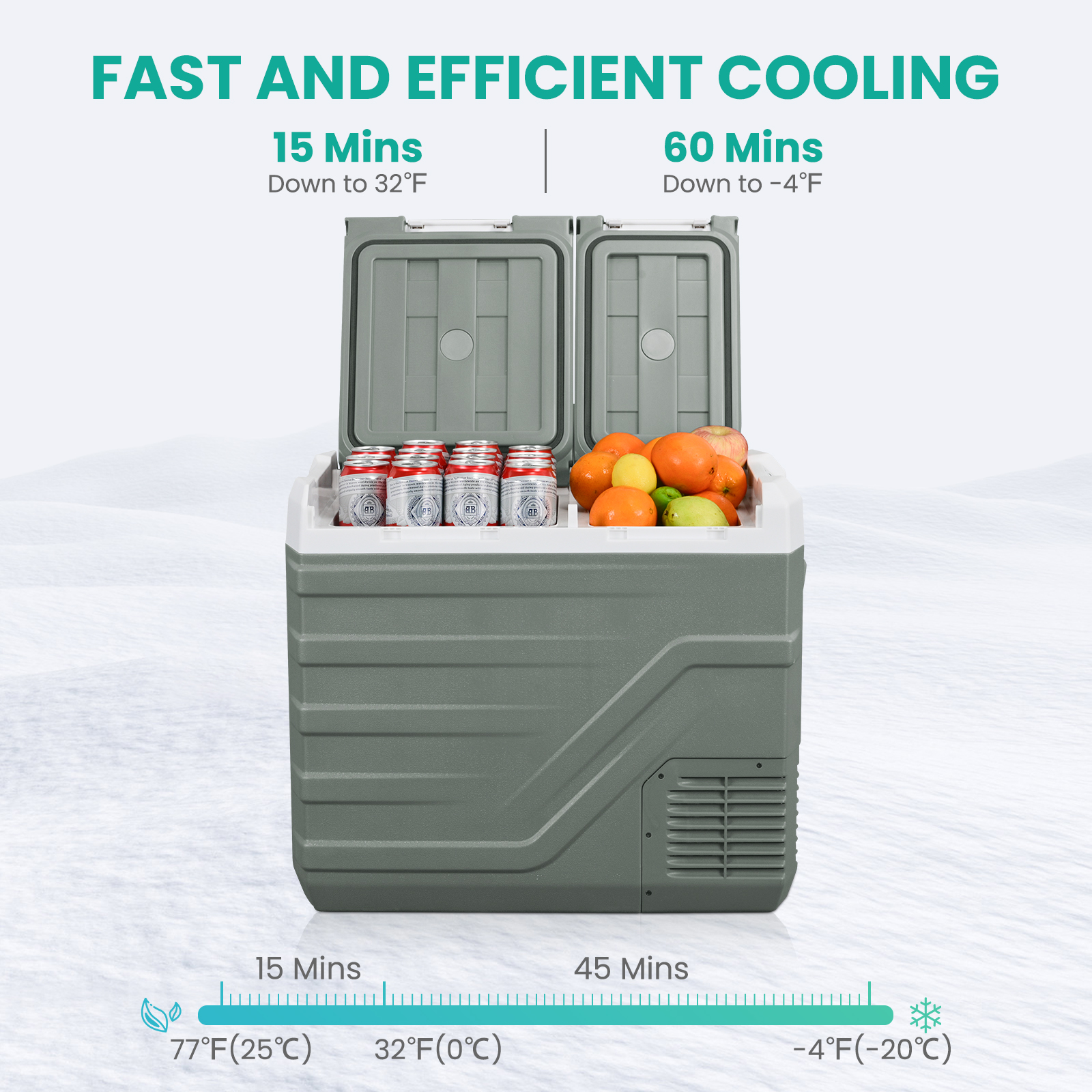 ALPICOOL NLS55 Dual Zone 41QT 12V/24V Portable Refrigerator-Alpicool Official