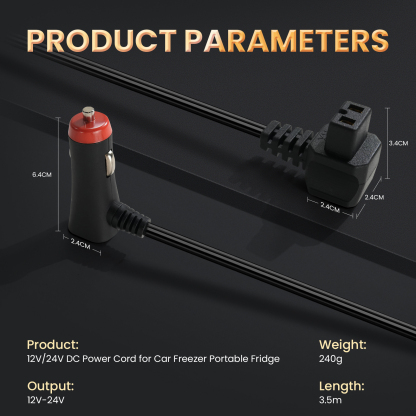 Alpicool 12V/24V DC Power Cord for Car Freezer Portable Fridge