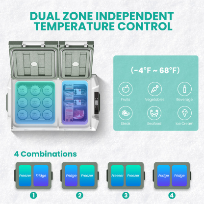 ALPICOOL NLS35 Dual Zone 25QT 12V/24V Portable Refrigerator-Alpicool Official