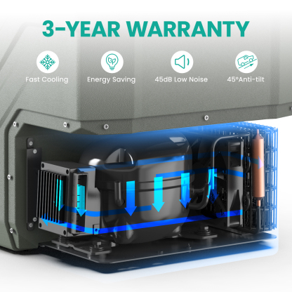 Alpicool NL50 Dual Zone 46QT 12V/24V Portable Refrigerator-Alpicool Official