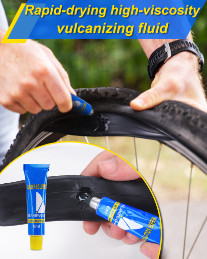 Beanewone Tire Repair Glue, 8 PCS Rubber Cement Tire Glue, High-Strength Vulcanizing Cement for Tire Patches - 6ml Tube (Refills)