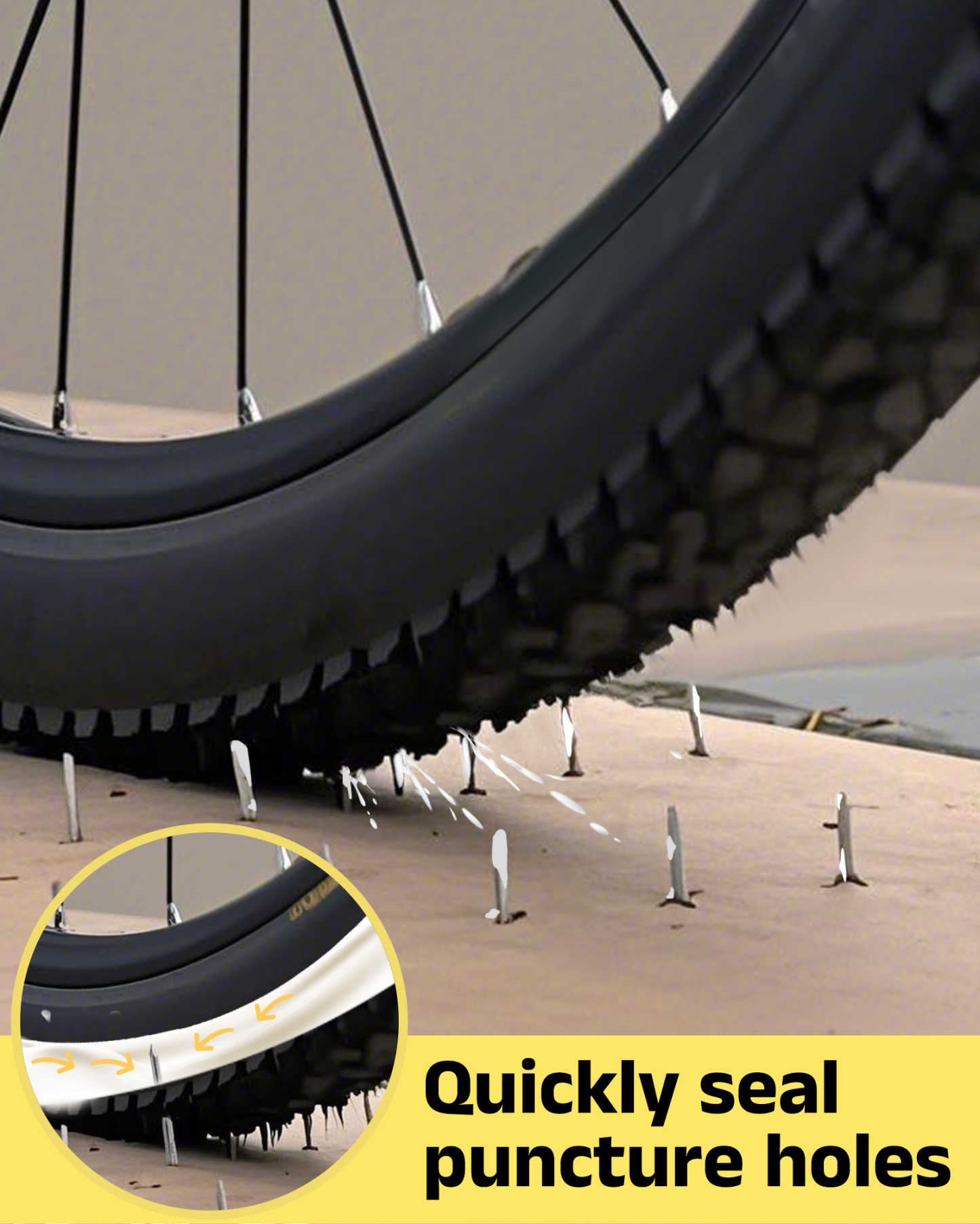 CHUMXINY Tubeless Tire Sealant, Injectable MTB Tire Sealant, Seals Air Holes Up to 6.5 mm, Suitable for Mountain Bike and Road Bike Tires