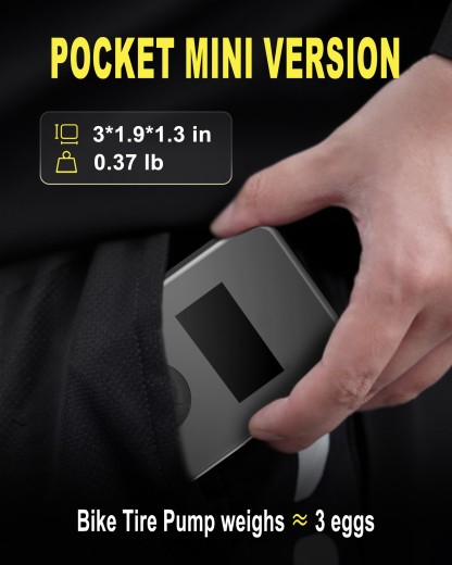 cyctravel Mini Bike Pump, 130PSI Bike Pump With Gauge Includes Overheat Protection, Electric Bike Air Pump with Presta and Schrader Valve for All Types of Bicycle, Electric Bike Tires and sports balls