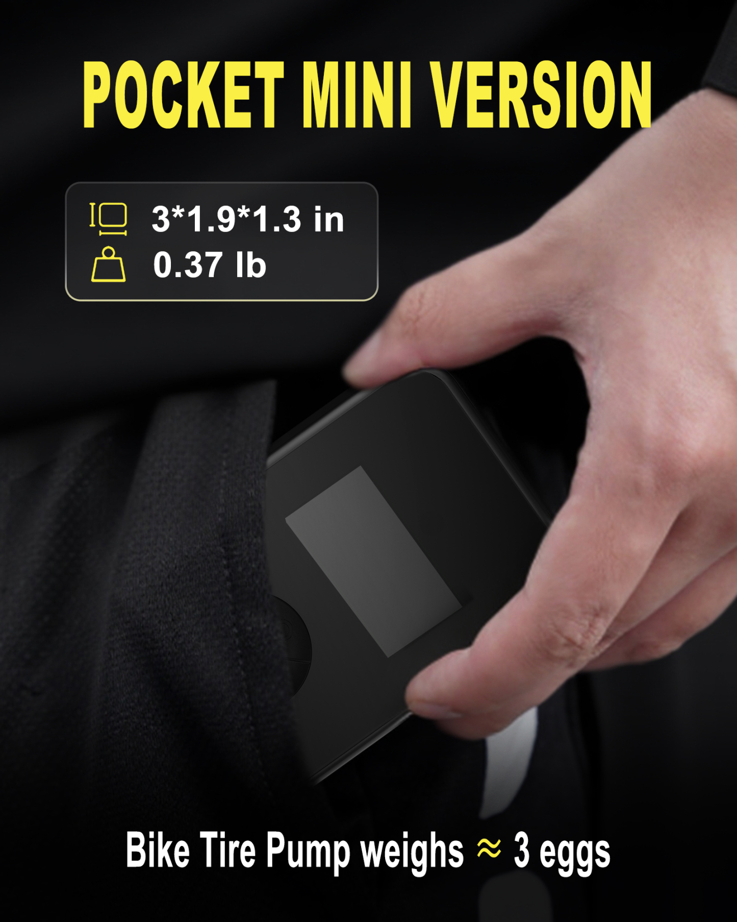 cyctravel Mini Bike Pump, 130PSI Bike Pump With Gauge Includes Overheat Protection, Electric Bike Air Pump with Presta and Schrader Valve for All Types of Bicycle, Electric Bike Tires and sports balls