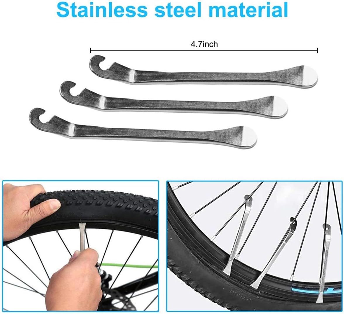 Bike Repair Kit, Bike Tire Repair Tool Kit Contains 16-in-1 Tool, 120Psi Mini Bicycle Pump, Bicycle Tire Patch Kit, Used for Mountain Bike and Road Bike.