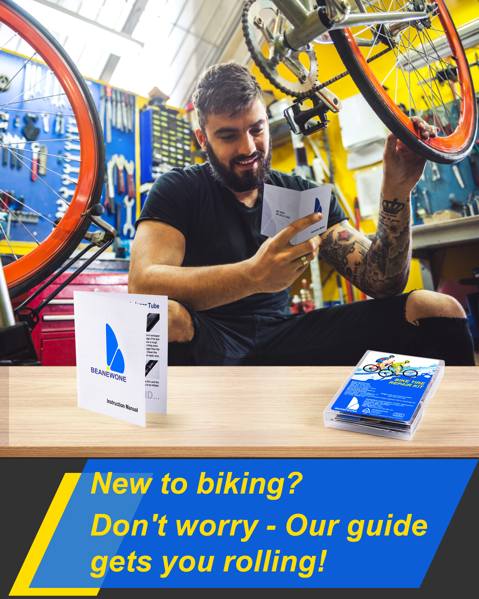 Beanewone Tire Repair Glue, 8 PCS Rubber Cement Tire Glue, High-Strength Vulcanizing Cement for Tire Patches - 6ml Tube (Refills)