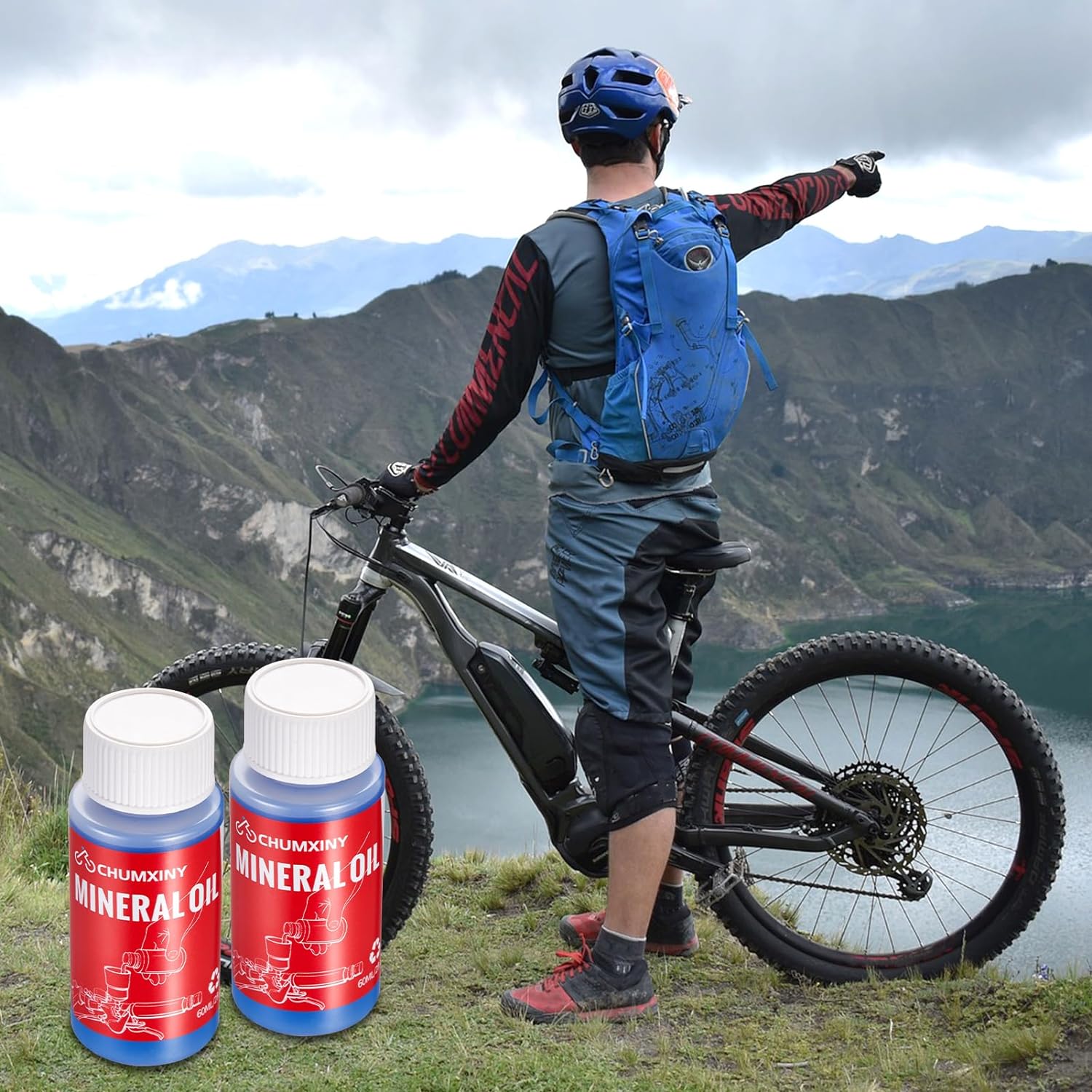 CHUMXINY bleeding kit for MAGURA disc brakes, bleeding kit Contains high-performance mineral brake fluid (120ml).