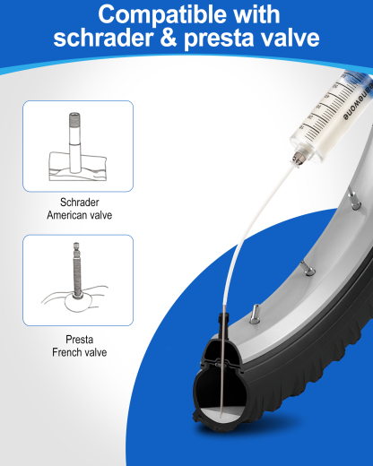 Beanewone Bicycle Tubeless Tire Sealant Injector Syringe, Tubeless Sealant Injector Syringe for Tubeless Tyre Sealant and Stans No Tubes Tyre Sealant (100ml)