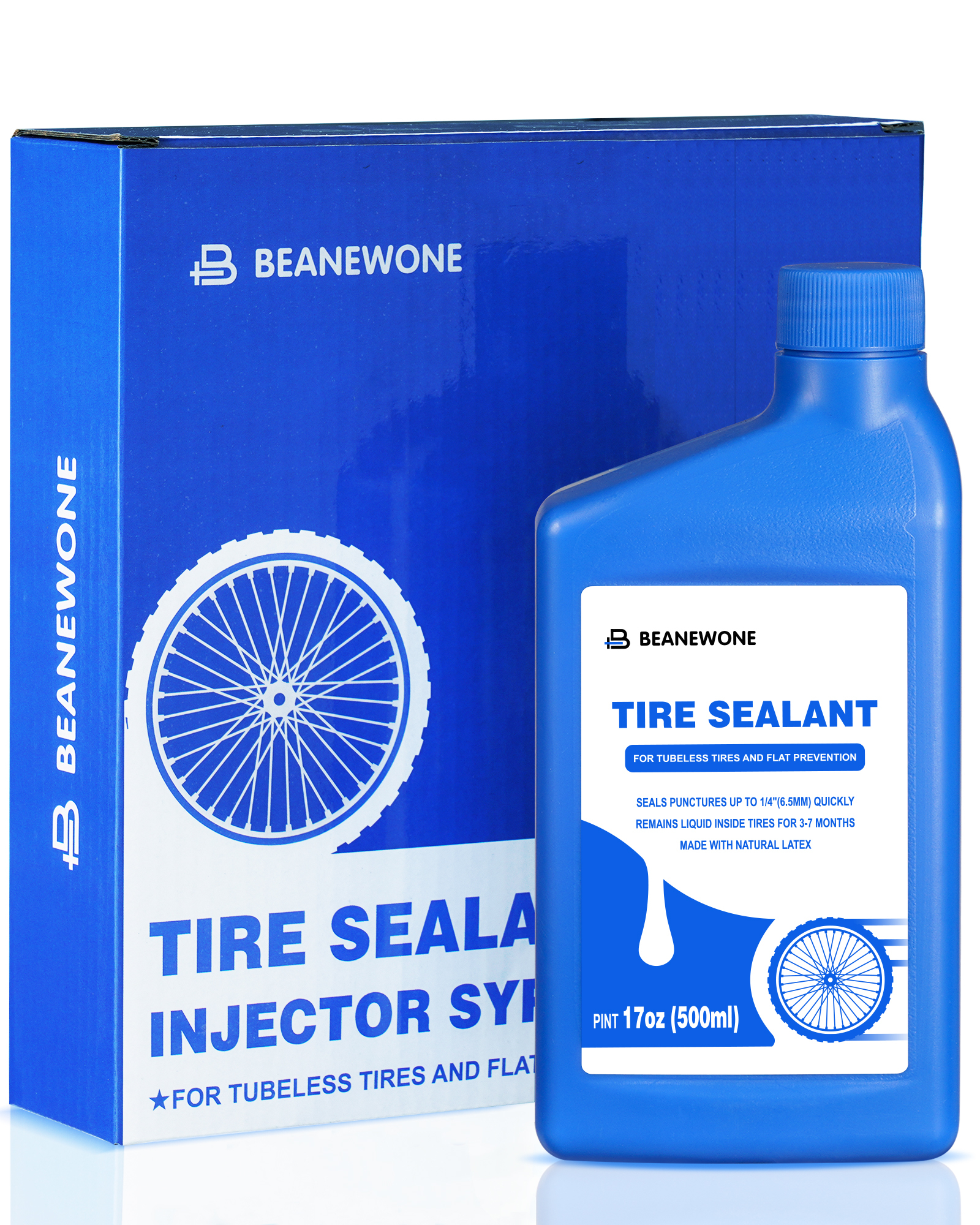 Beanewone Tubeless Tire Sealant, 500 ml Bike tire sealant Long-Lasting for MTB, Road, CX & Gravel Bicycle Tires