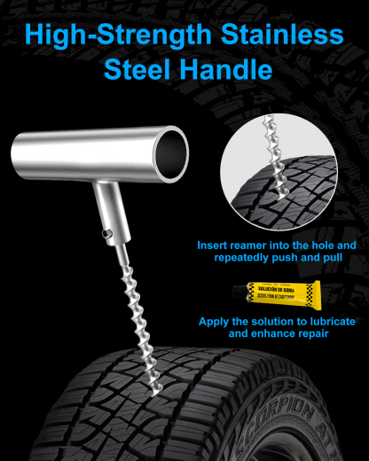 Beanewone Repair Kit with Plugs, Tire Plug Kit Heavy Duty Professional for Car, ATV, Motorcycle, Truck, Flat Tire Emergency Repair (Boxed Type - 16 PCs)