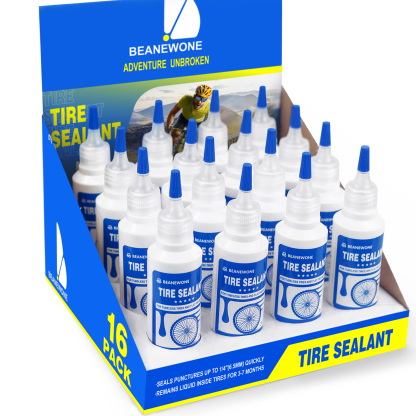 Beanewone Tubeless Tire Sealant, Tubeless Bike Sealant - 16 Bottles (32oz Total), Long-Lasting for MTB, No Tubes and Tubeless Tires. No Tire Removal, Directly Refills in under 30s