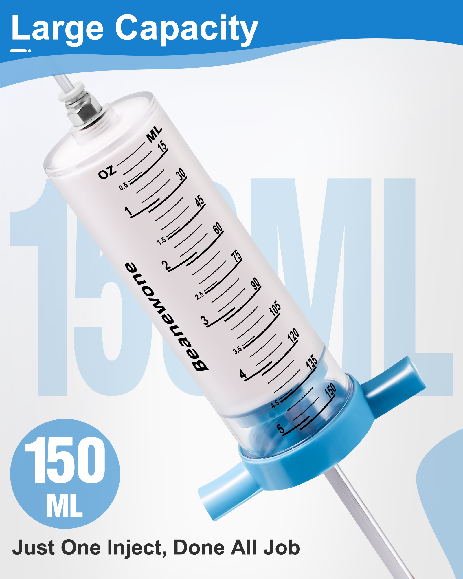 Beanewone Tubeless Sealant Injector, 150ml Tire Sealant Injector for Stans Tubeless Sealant and Other NoTubes Tubeless Tire Sealant, and a Valve Core Remover Tool is Included Gratuitously