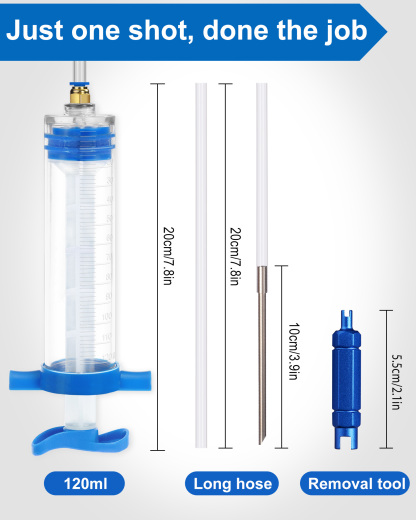 Beanewone Tubeless Tire Sealant, 500ml Bike Tire Sealant with Tubeless Sealant Injector, Delivers Long-Lasting Sealant Directly to MTB & Road Bicycle Tires