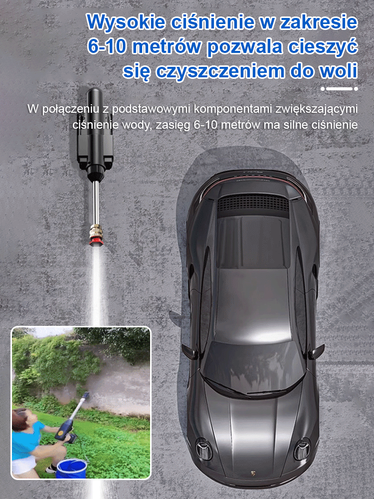 Domowy elektryczny wysokociśnieniowy pistolet do mycia samochodów 🚗🧼