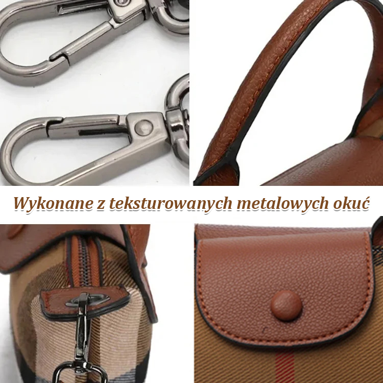 Modna mała torba na ramię w paski