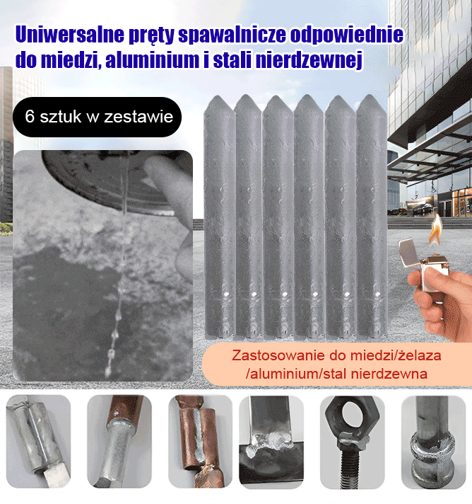Uniwersalny pręt spawalniczy do naprawy w niskich temperaturach