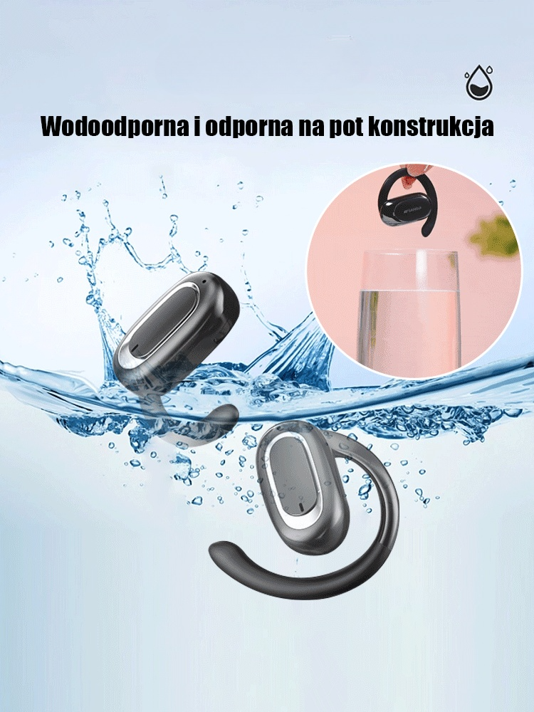 Otwarte stereo otwarte OWS -Bluetooth -earfones
