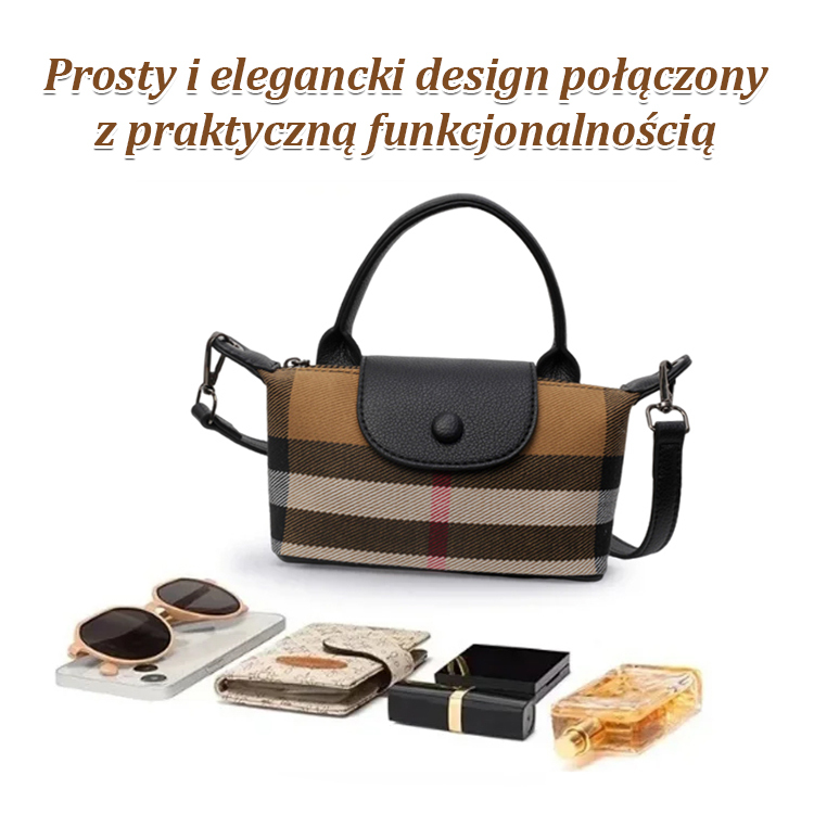 Modna mała torba na ramię w paski