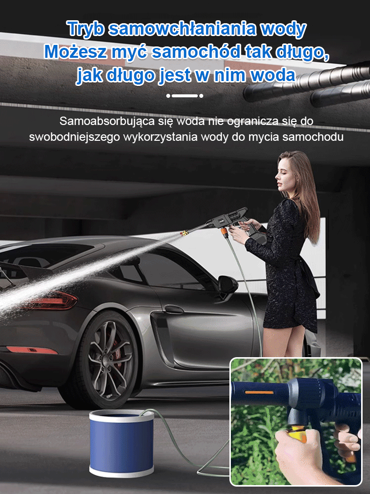 Domowy elektryczny wysokociśnieniowy pistolet do mycia samochodów 🚗🧼