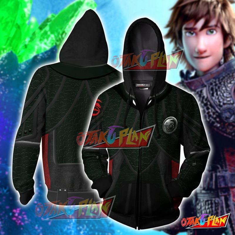 How To Train Your Dragon 3 Hiccup Cosplay Zip Up Hoodie-otakuplan