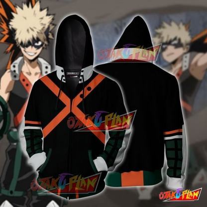 Anime Katsuki Bakugou Hoodie Cosplay Jacket Zip Up-otakuplan