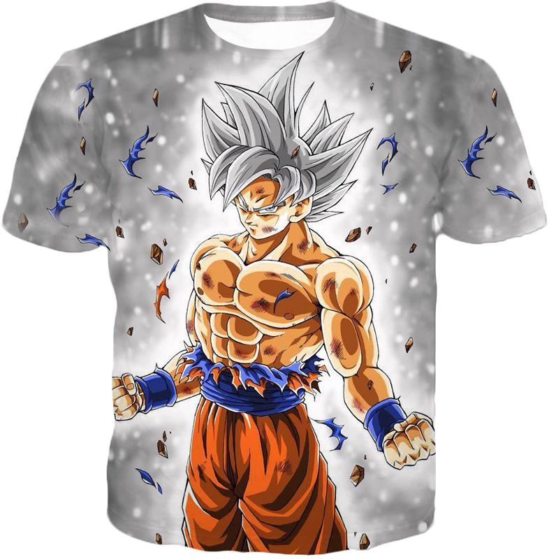 Dragon Ball Z Silver Mastered Ultra Instinct Goku T-Shirt-otakuplan