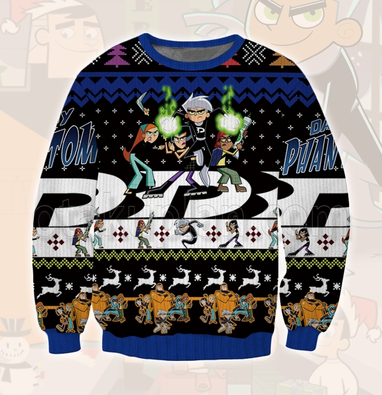 2023 Danny Phantom Team Phantom 3D Printed Ugly Christmas Sweater